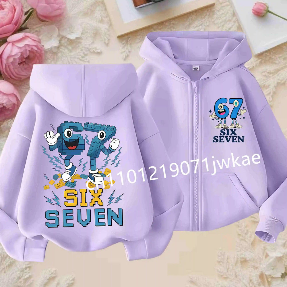 G Kids Graphic Zip-Up Hoodie Soft Hooded Sweatshirt for Boys & Girls