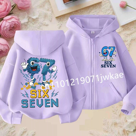 G Kids Graphic Zip-Up Hoodie Soft Hooded Sweatshirt for Boys &amp; Girls
