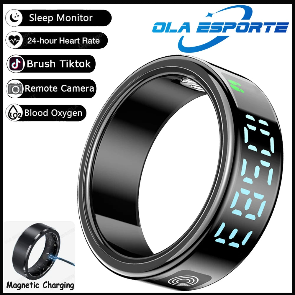 G Active R12/R11 Smart Ring with Touch Display Wireless Charging, Wellness Tracking &amp; 5ATM Waterproof Design