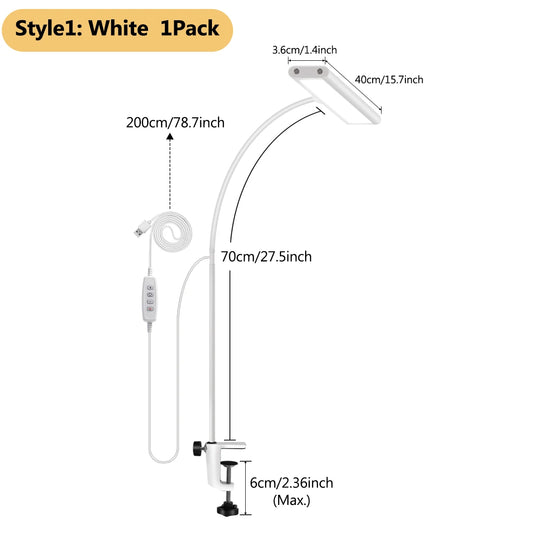 G Workspace LED Desk Lamp with Flexible Gooseneck Stepless Dimmable Workspace Light