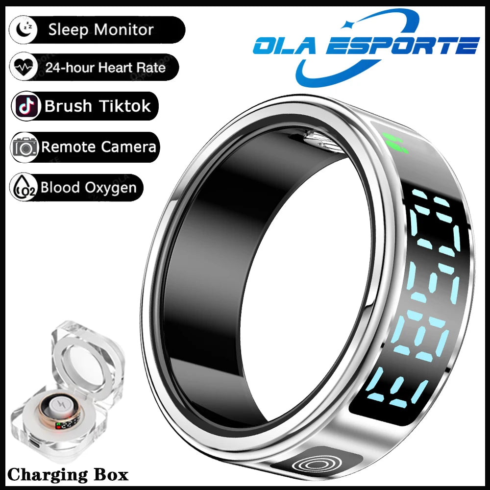 G Active R12/R11 Smart Ring with Touch Display Wireless Charging, Wellness Tracking &amp; 5ATM Waterproof Design