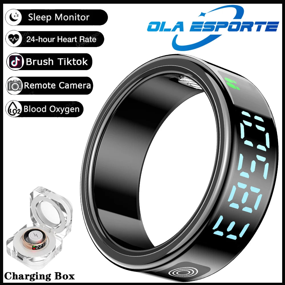 G Active R12/R11 Smart Ring with Touch Display Wireless Charging, Wellness Tracking &amp; 5ATM Waterproof Design