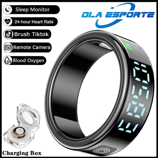 G Active R12/R11 Smart Ring with Touch Display Wireless Charging, Wellness Tracking &amp; 5ATM Waterproof Design