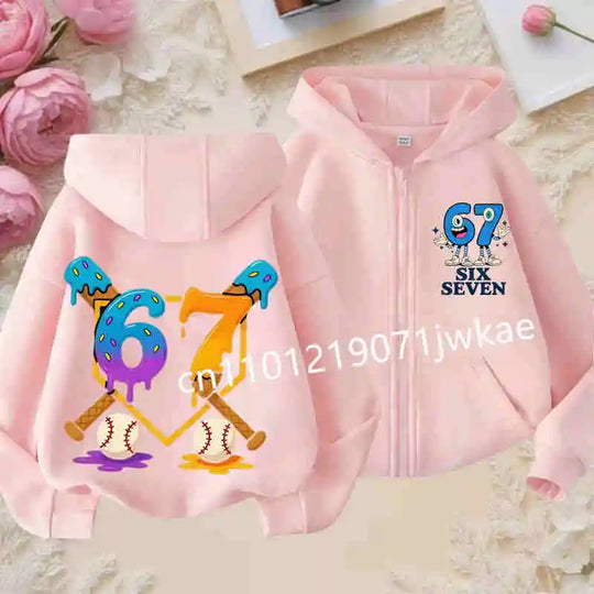 G Kids Graphic Zip-Up Hoodie Soft Hooded Sweatshirt for Boys &amp; Girls