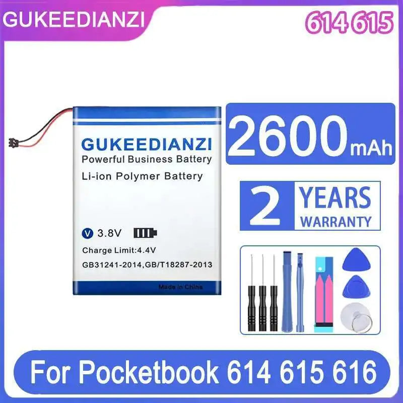 E-Book Reader Battery for Pocketbook 614-641 2600mAh