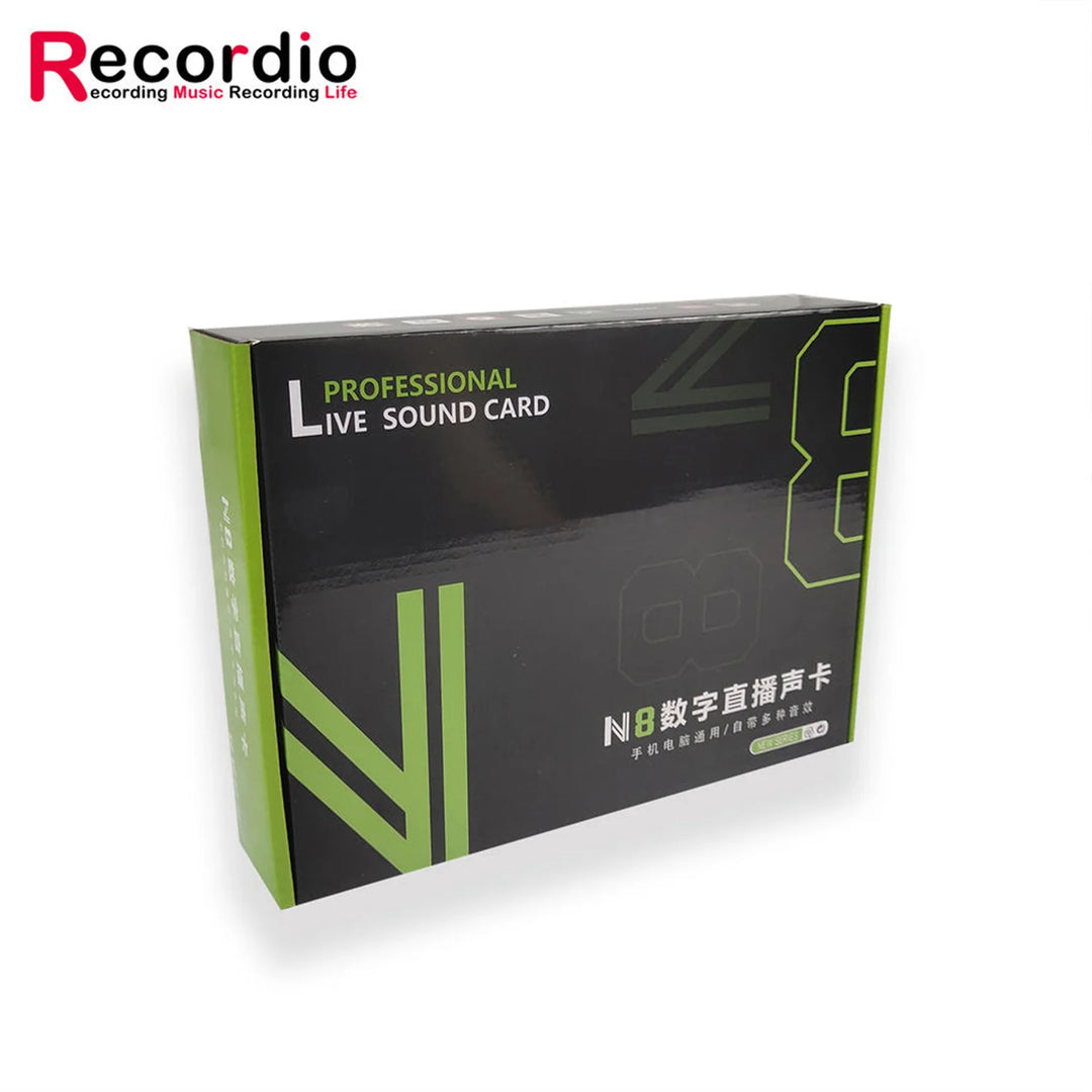 G-Mix GAX-N8 Podcast Equipment Bundle 48V Condenser Microphone &amp; Professional Recording Sound Card Kit