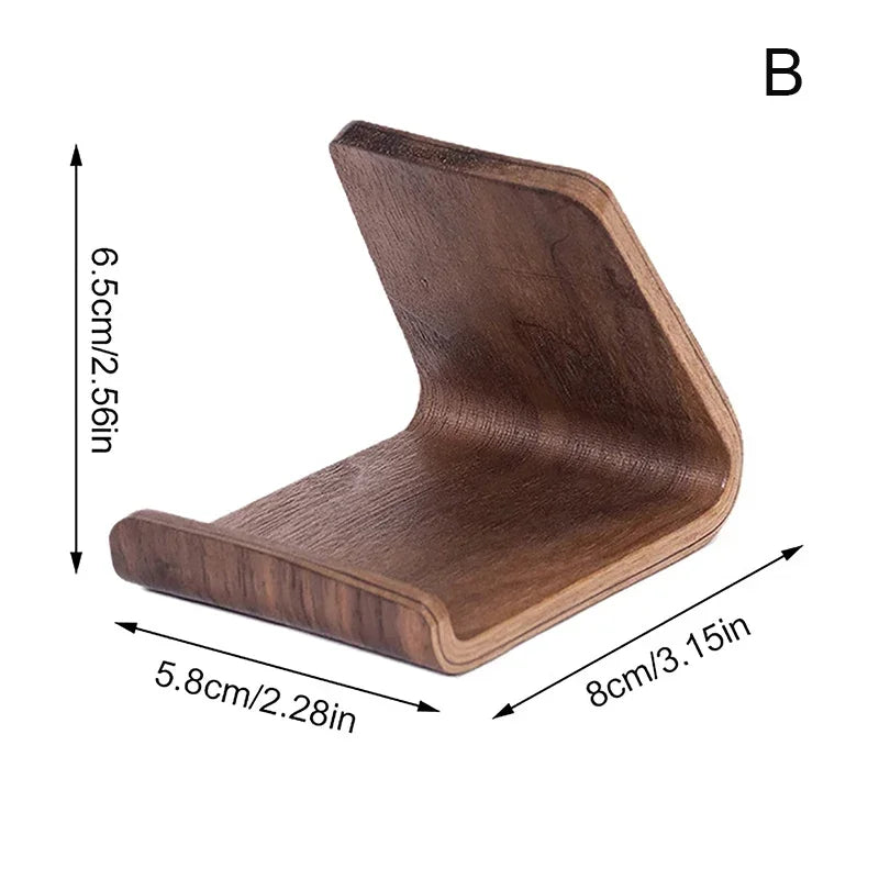 G Workspace Solid Wood Phone Stand Minimalist Wooden Mobile Phone Holder for Desk &amp; Bedside