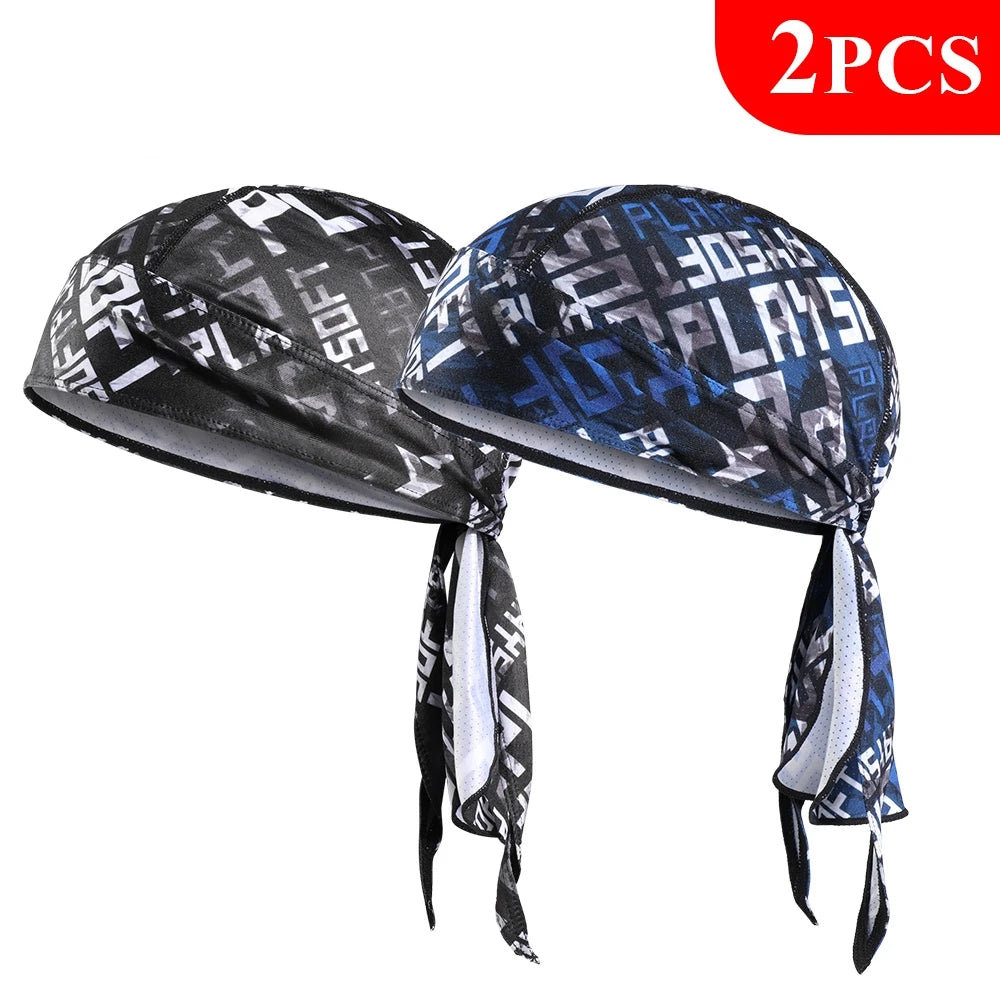 G Active Quick-Dry Cycling Bandana Cap Breathable Sports Head Wrap Helmet Liner (1 or 2 Pack)