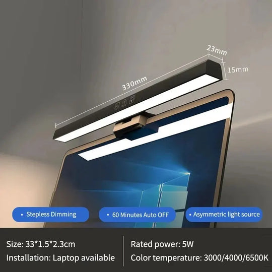 G Workspace LED Monitor Light Bar USB Powered Dimmable Screen Desk Lamp for Home &amp; Office