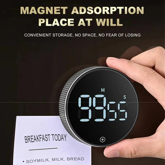 G Workspace DINRGO Magnetic Kitchen Timer Digital Rotary Countdown Cooking Timer