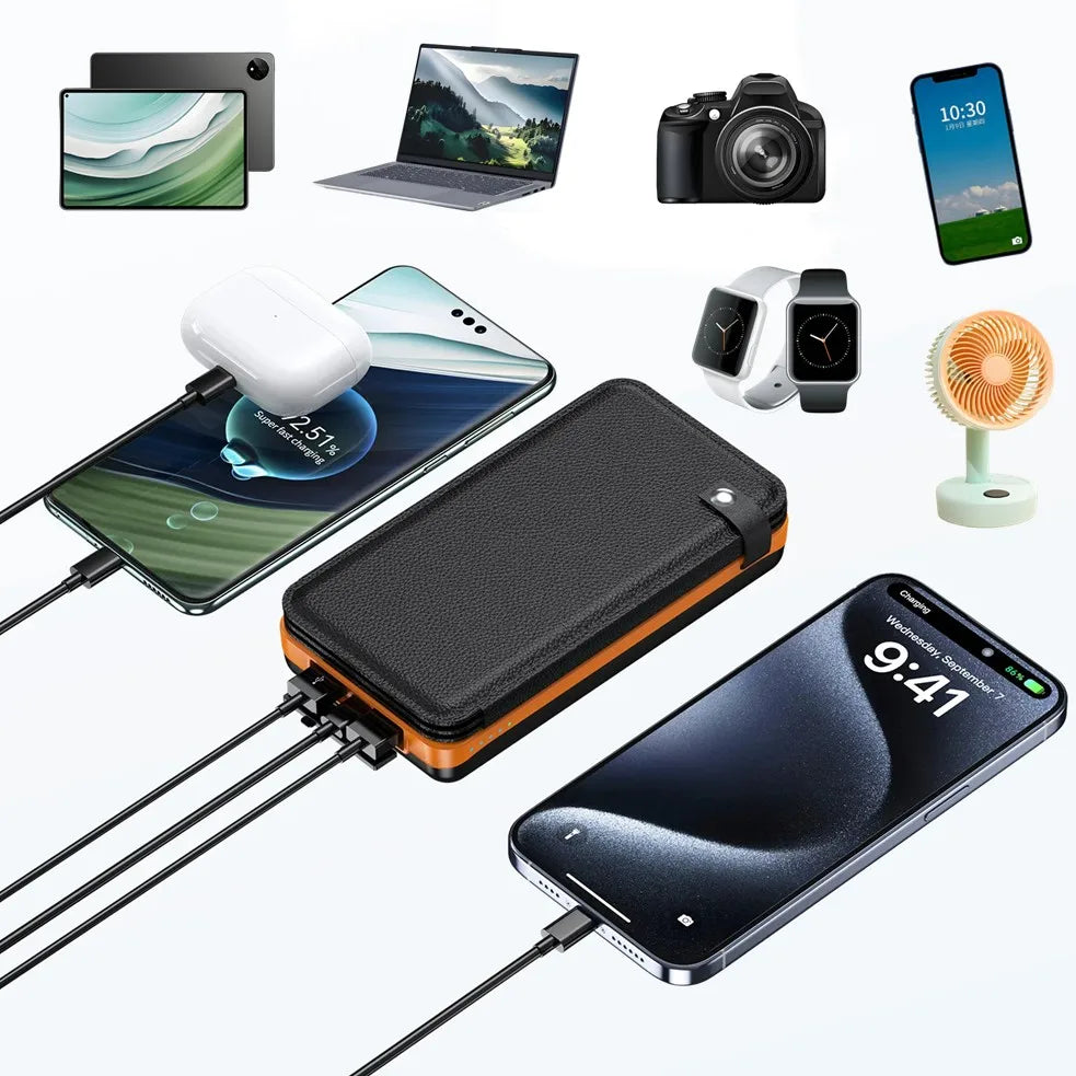 G Creator 50,000mAh Portable Solar Power Bank USB-C &amp; USB-A Fast Charger for Travel &amp; Outdoor Adventures