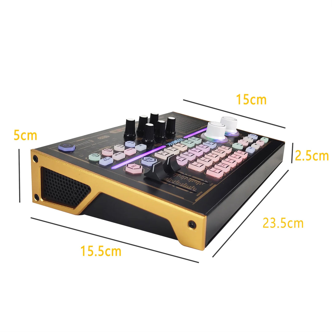 G-Mix GAX-N8 Podcast Equipment Bundle 48V Condenser Microphone &amp; Professional Recording Sound Card Kit