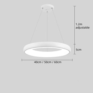 G Living Nordic LED Ring Pendant Light Modern Hanging Ceiling Lamp for Home & Commercial Spaces