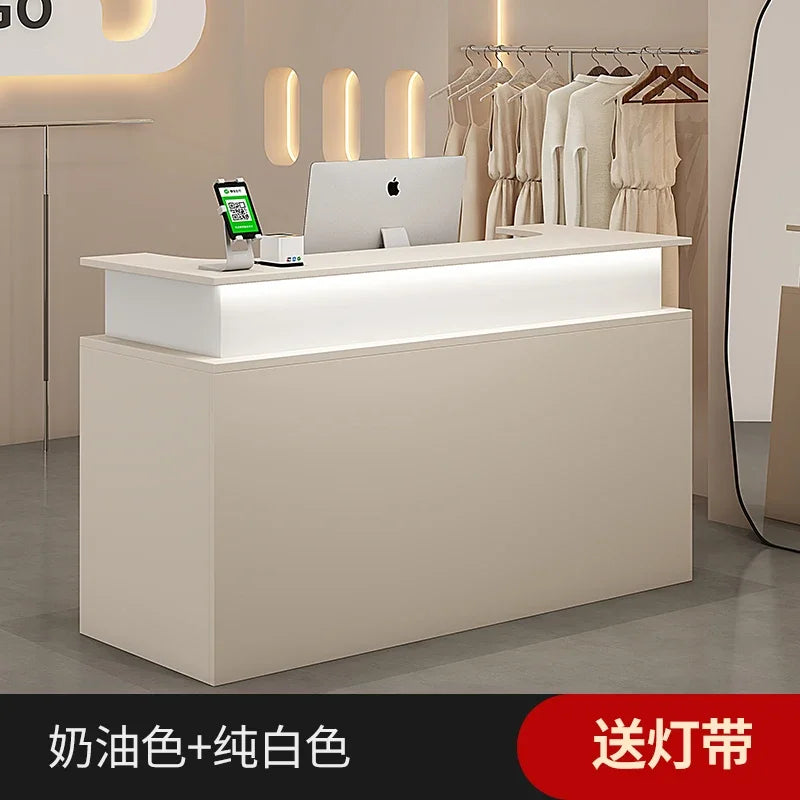 G Workspace Luxury Reception Desk Modern Front Counter for Salon, Spa, Office &amp; Commercial Reception Areas