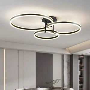 G Living Modern Dimmable LED Ring Chandelier Contemporary Pendant Light for Living Room & Dining Room