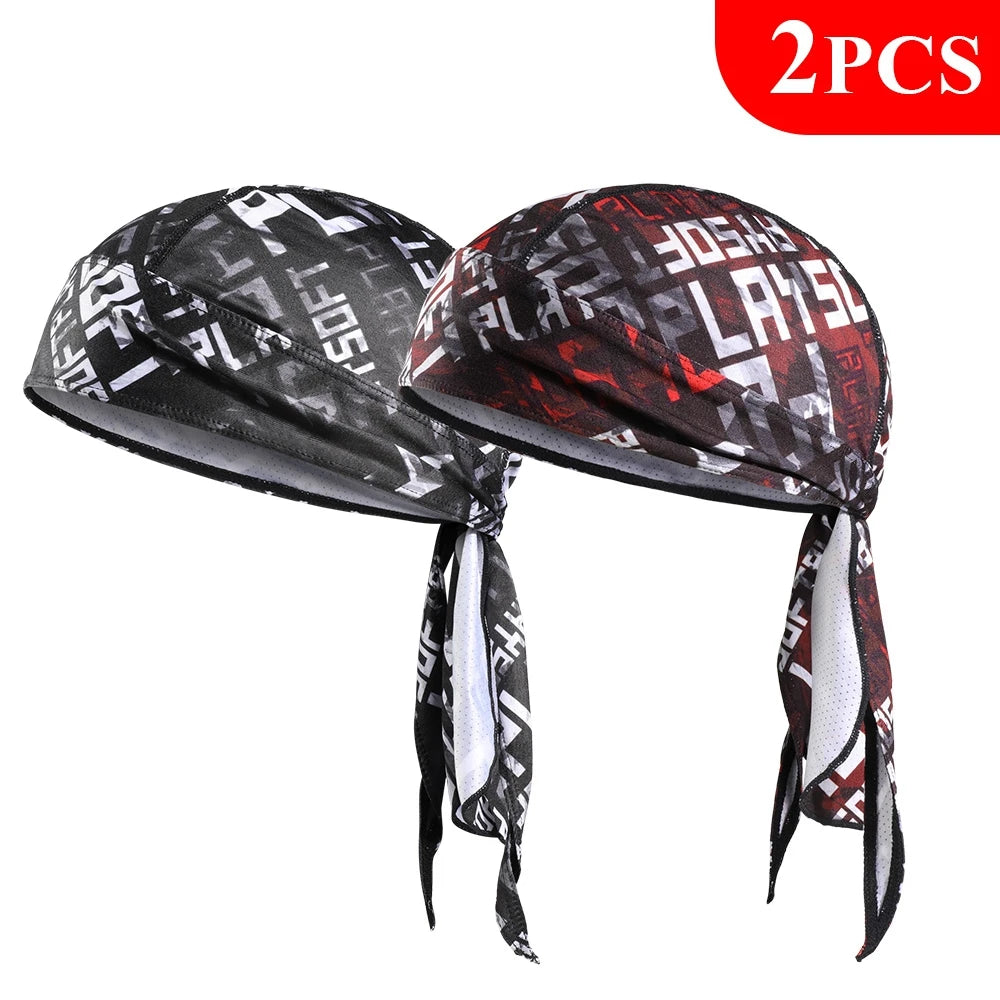 G Active Quick-Dry Cycling Bandana Cap Breathable Sports Head Wrap Helmet Liner (1 or 2 Pack)