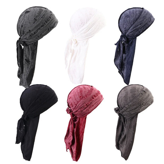 G Style Jersey Durag Unisex Extra Long Tail Head Wrap Cap for Everyday Wear
