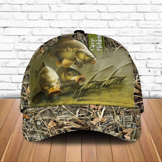 G Active Fishing Print Snapback Baseball Cap Adjustable Outdoor Hat for Men &amp; Women