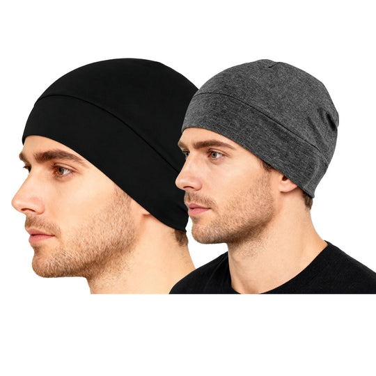 G Active 2-Pack Lightweight Skull Caps Breathable Unisex Beanie Helmet Liners