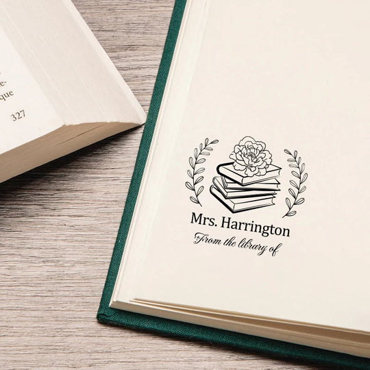 Personalized Teacher Stamp Custom Ex Libris Library Seal