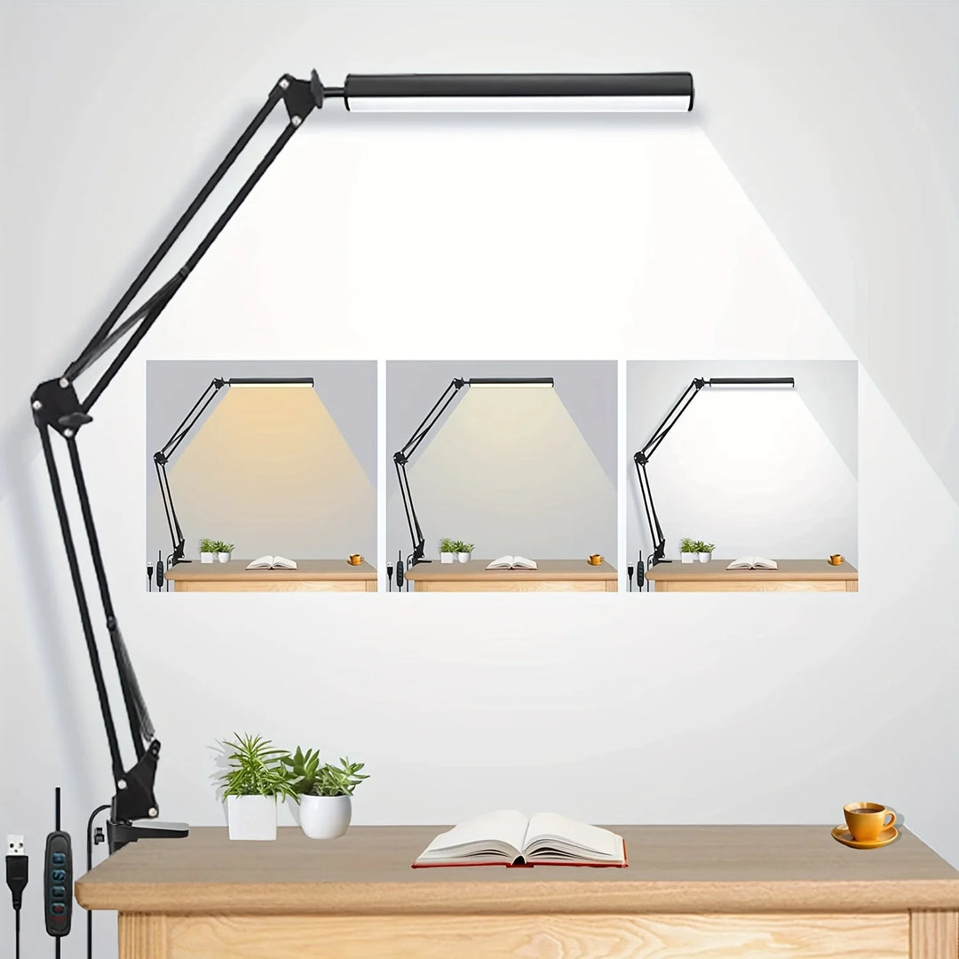 G Workspace LED Desk Lamp with Clamp Adjustable Workspace Light with Color Modes
