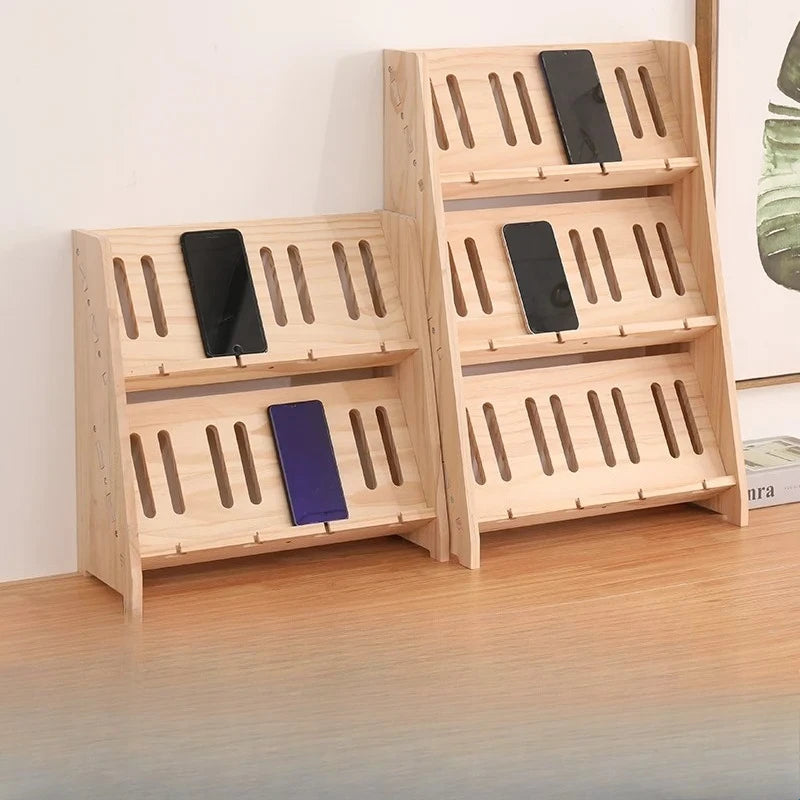 G Workspace Advanced Wooden Phone Stand with Charging Slot Desktop Mobile Holder for Streaming &amp; Desk Setup