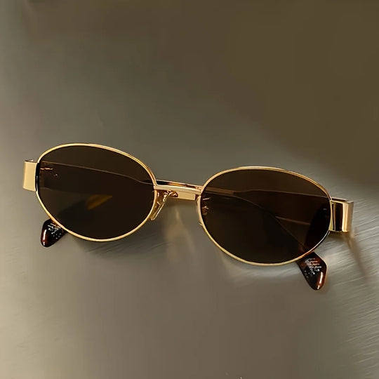 G Style Metal Oval Sunglasses Retro Unisex UV400 Fashion Eyewear