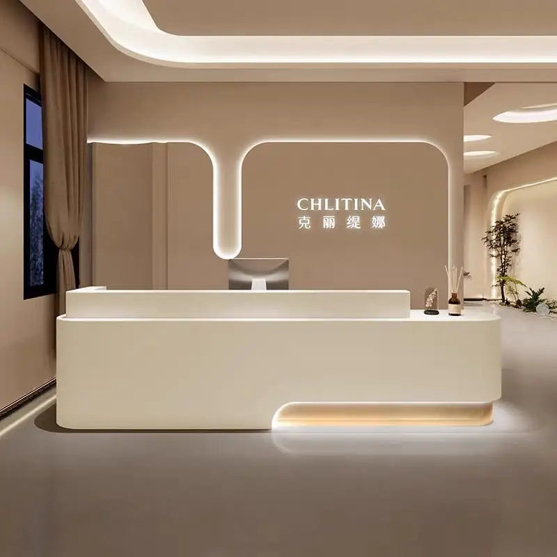 G Workspace Custom Reception Desk Modern Front Desk for Office, Retail &amp; Commercial Spaces