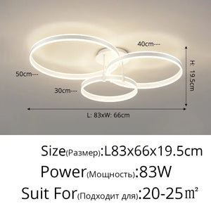 G Living Modern Dimmable LED Ring Chandelier Contemporary Pendant Light for Living Room & Dining Room