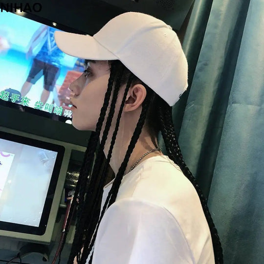 G Costume Baseball Cap with Dreadlock-Style Hair Unisex Hip Hop Costume &amp; Novelty Hat