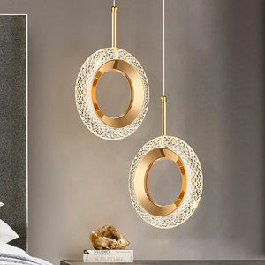 G Living Nordic LED Ring Pendant Light Modern Hanging Ceiling Lamp for Bedroom, Living Room & Bedside