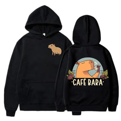 Capybara Fashion Hoodie Women Men Harajuku Pullovers Capibara Gothic Sweatshirt Mange Cute Y2k Hoody Cartoon korean style hooded