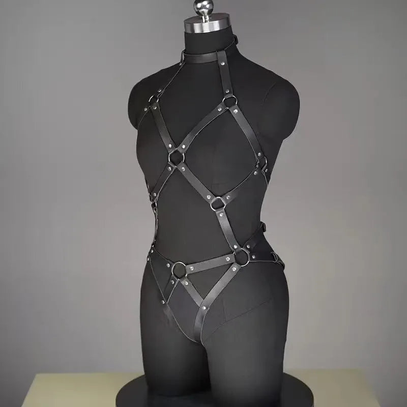 G Style Premium Adjustable Leather Body Harness Full-Body Fashion &amp; Costume Accessory for Adults