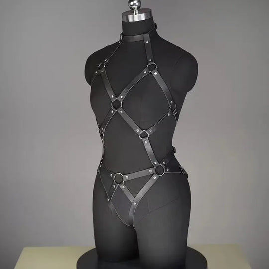 G Style Premium Adjustable Leather Body Harness Full-Body Fashion &amp; Costume Accessory for Adults