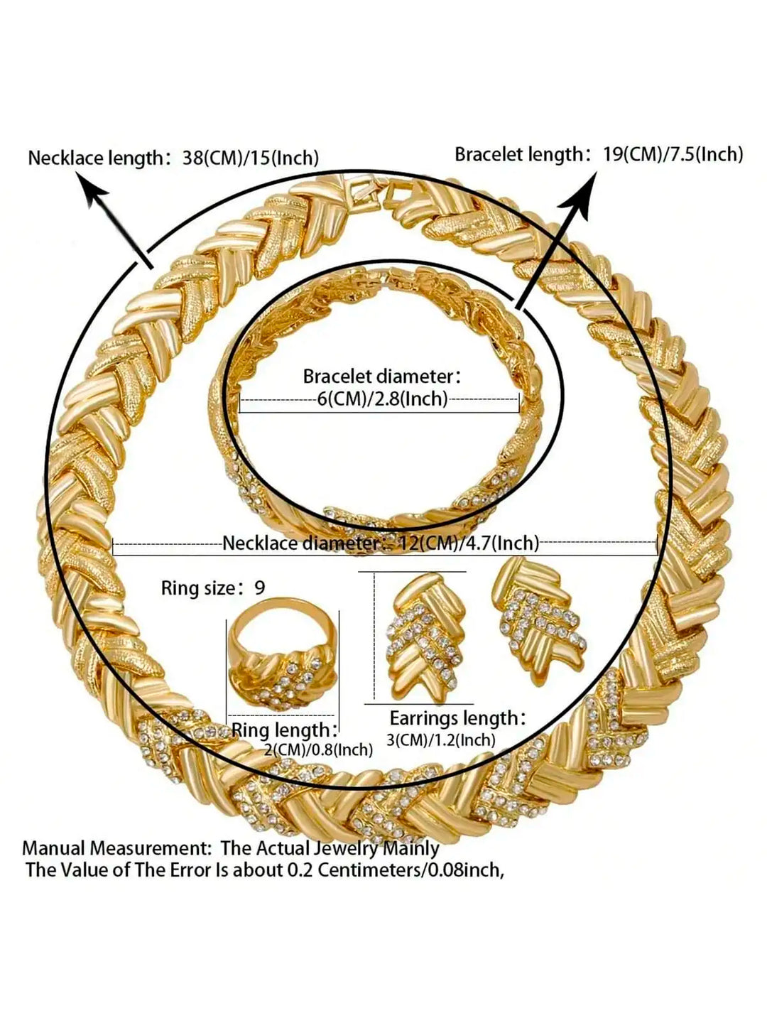 G Style 18K Gold-Plated Jewelry Set Women&