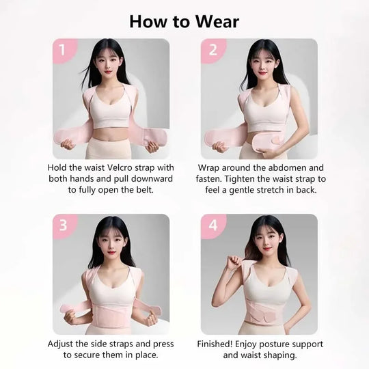 G Active Adjustable Posture Corrector Belt Back Support, Waist Trainer &amp; Spine Alignment Brace for Men &amp; Women