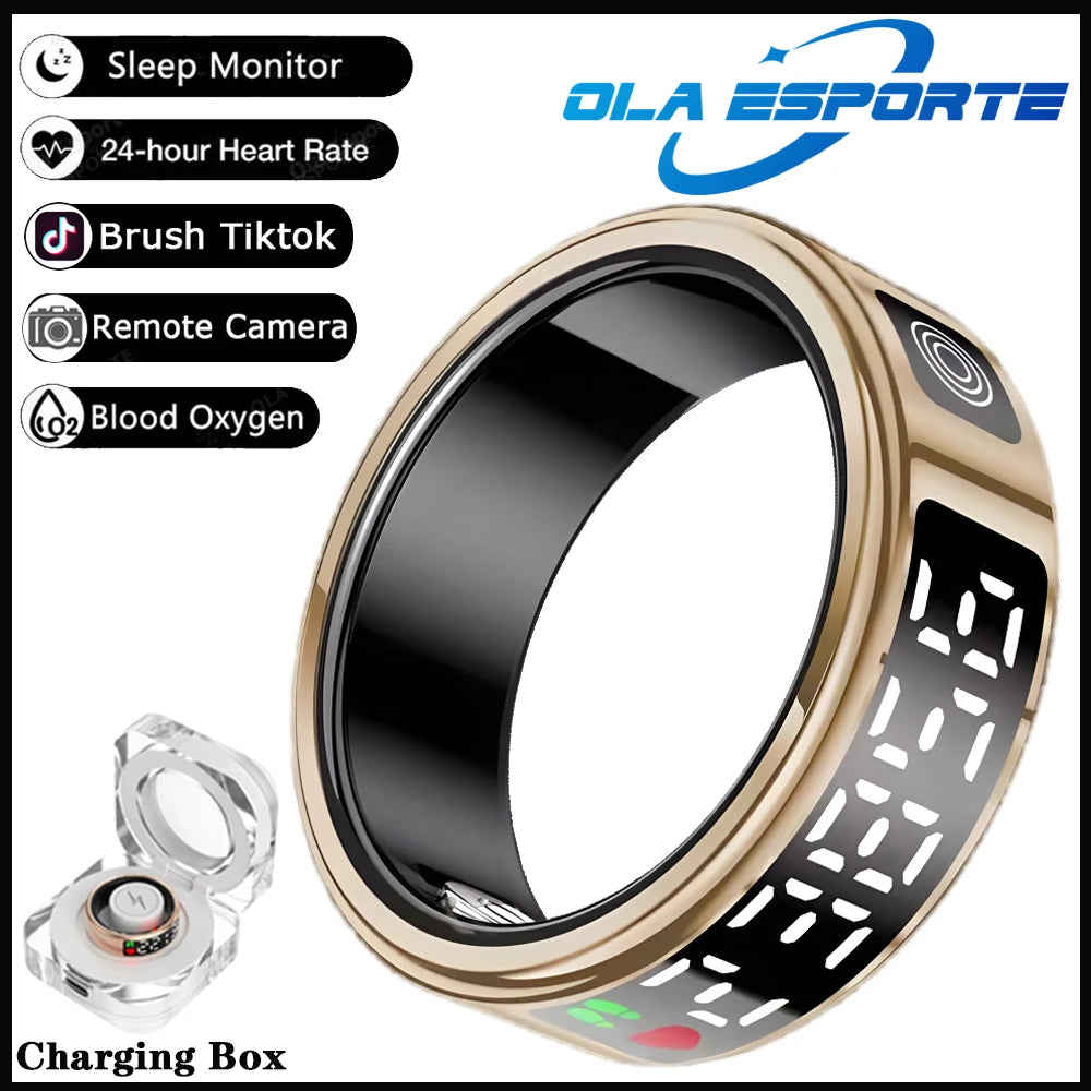 G Active R12/R11 Smart Ring with Touch Display Wireless Charging, Wellness Tracking &amp; 5ATM Waterproof Design