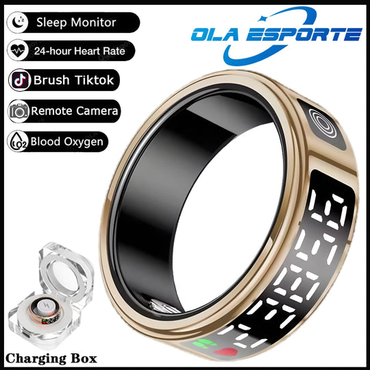 G Active R12/R11 Smart Ring with Touch Display Wireless Charging, Wellness Tracking &amp; 5ATM Waterproof Design