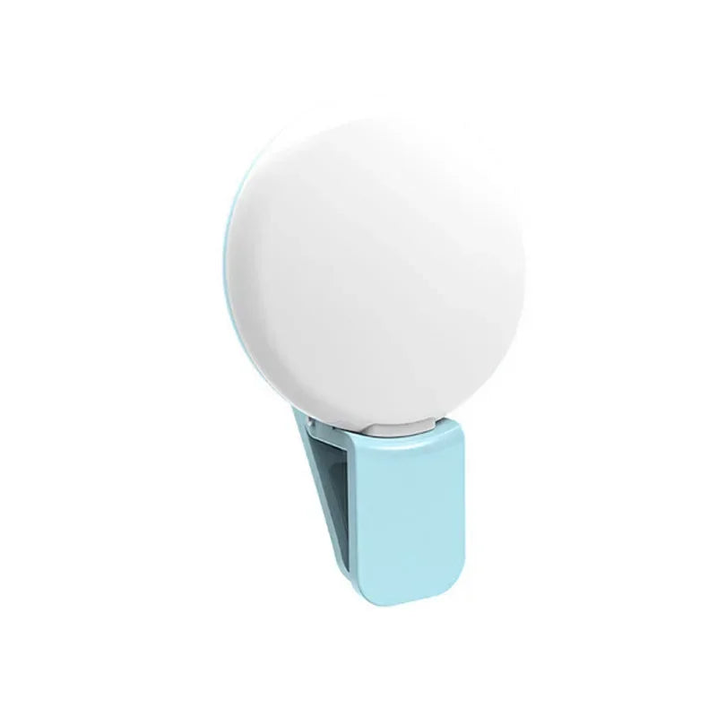 G Creator Portable LED Selfie Ring Light Clip Rechargeable Phone Light with 3 Brightness Levels