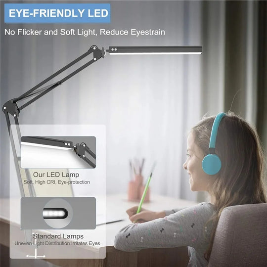 G Workspace LED Desk Lamp with Clamp Adjustable Workspace Light with Color Modes