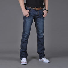 Men's Workwear Denim Trousers 2024 New Casual Autumn Spring Hip Hop Long Jeans Trousers Stretch Loose Male Straight Denim Pants