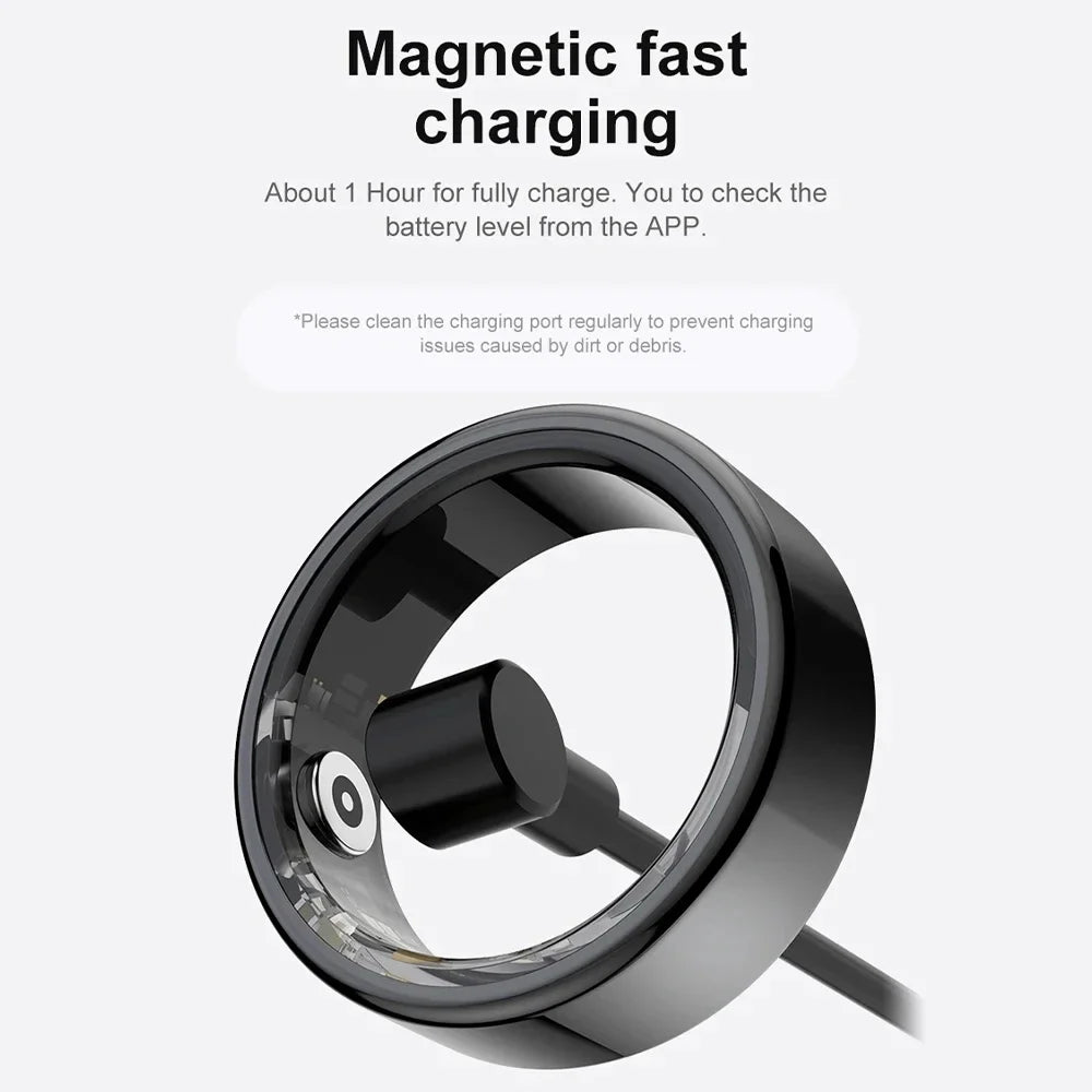 G Active Gold Smart Health Ring for Men &amp; Women Bluetooth Heart Rate, Blood Pressure &amp; Fitness Tracker