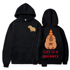 Capybara Fashion Hoodie Women Men Harajuku Pullovers Capibara Gothic Sweatshirt Mange Cute Y2k Hoody Cartoon korean style hooded