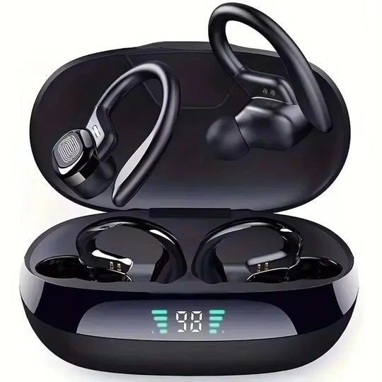 G Audio Bluetooth 5.3 Sport Earbuds Wireless Earphones with LED Display, USB-C Charging &amp; Noise-Reducing Microphone