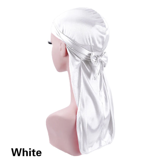 G Style Silky Satin Durag Unisex Long Tail Head Wrap for Hair Protection &amp; Everyday Style