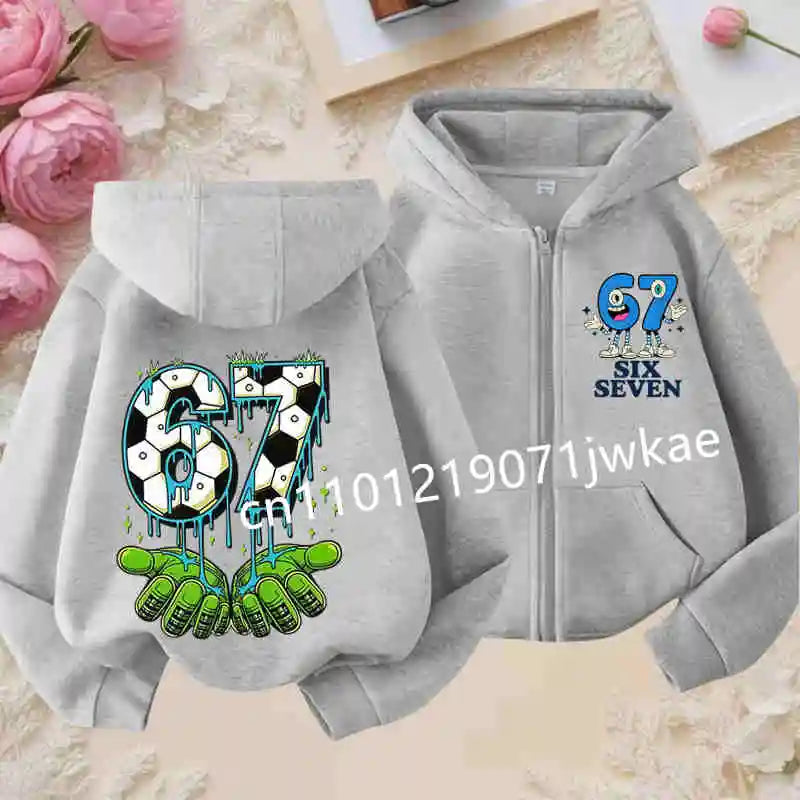 G Kids Graphic Zip-Up Hoodie Trendy Hooded Sweatshirt for Boys &amp; Girls