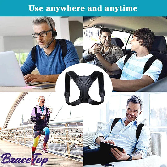 G Active Adjustable Back &amp; Shoulder Posture Corrector Belt Upper Back, Neck &amp; Clavicle Support Brace for Men &amp; Women