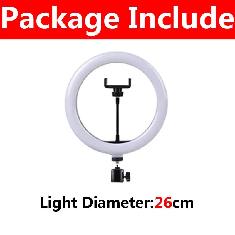 G Creator 10-Inch LED Ring Light with Phone Holder Dimmable Selfie Light for Content Creation &amp; Makeup