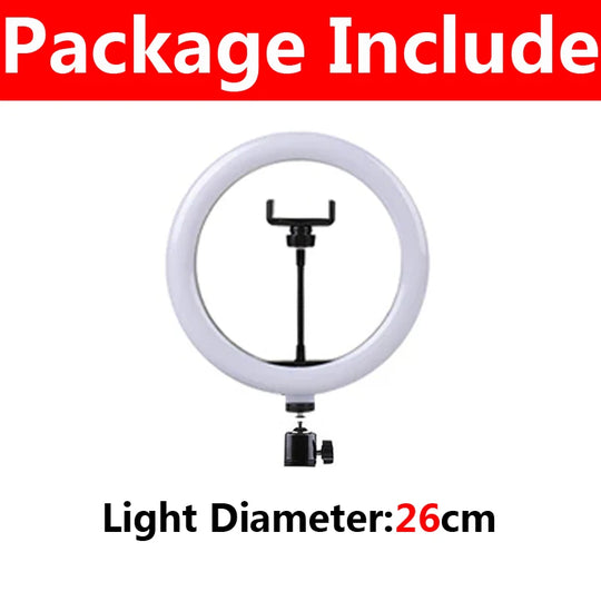 G Creator 10-Inch LED Ring Light with Phone Holder Dimmable Selfie Light for Content Creation &amp; Makeup