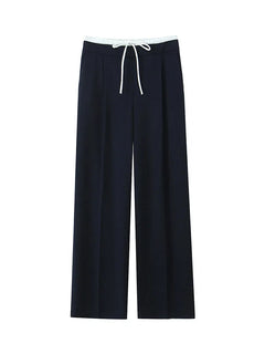 Willshela Women Fashion Solid Lace Up Side Zipper Straight Pants Vintage High Elastic Waist Female Chic Lady Trousers